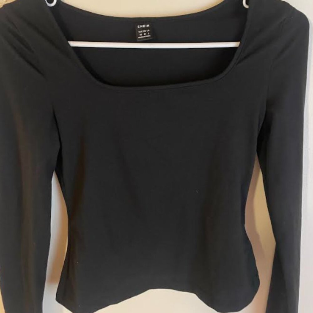 SHEIN womens basic black tee